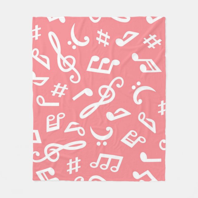 Music pattern fleece blanket (Front)