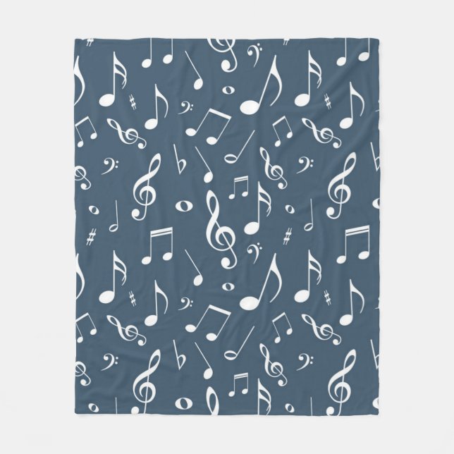 Music pattern fleece blanket (Front)