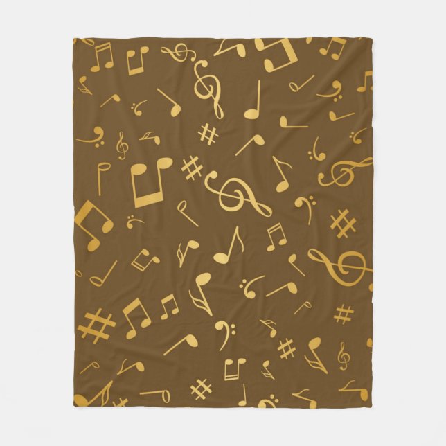Music pattern fleece blanket (Front)