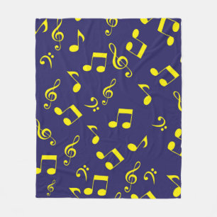 Music pattern fleece blanket