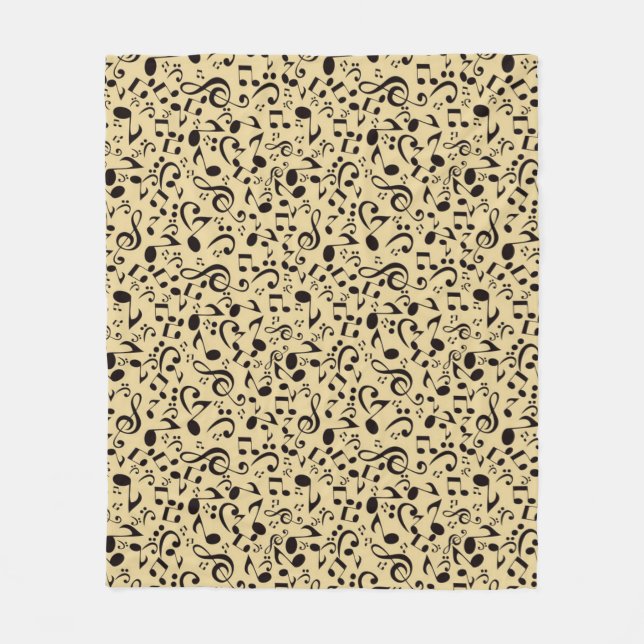 Music pattern fleece blanket (Front)