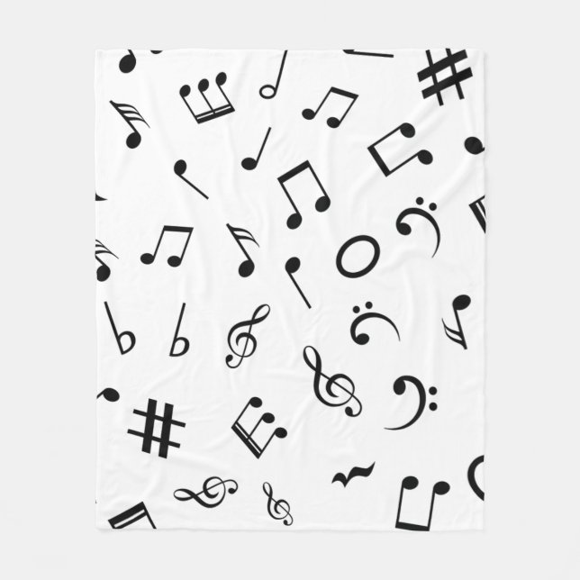 Music pattern fleece blanket (Front)