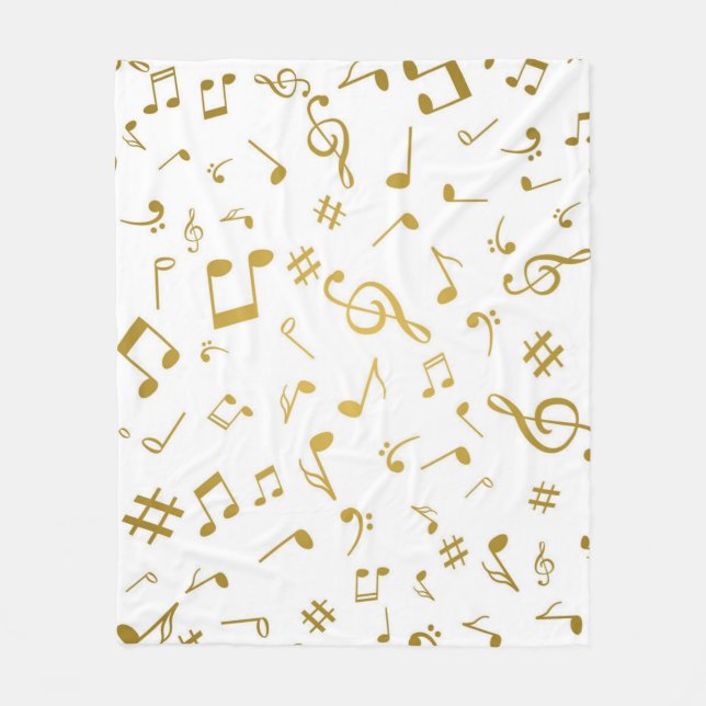 Music pattern fleece blanket (Front)