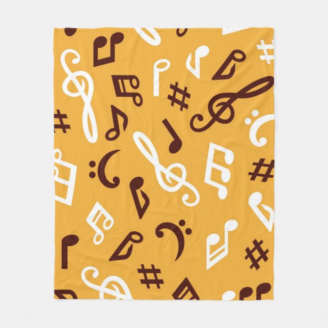 Music pattern fleece blanket (Front)
