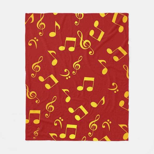 Music pattern fleece blanket (Front)
