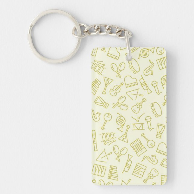 Music pattern keychain (Front)