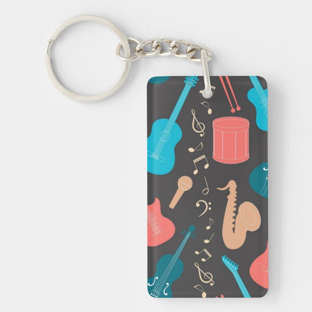 Music pattern keychain (Front)