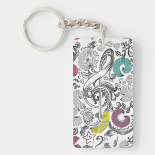 Music pattern keychain
