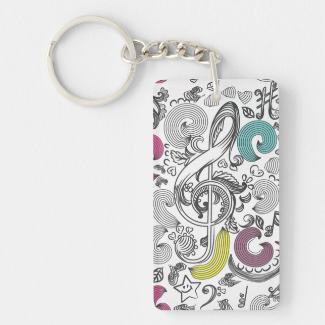 Music pattern keychain (Front)
