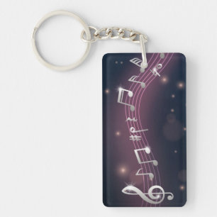 Music pattern keychain
