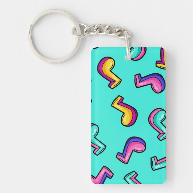 Music pattern keychain (Front)