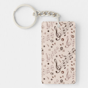 Music pattern keychain