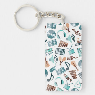 Music pattern keychain