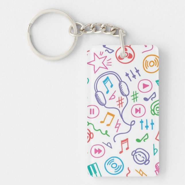 Music pattern keychain (Front)