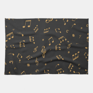 Music pattern kitchen towel