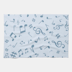 Music pattern kitchen towel