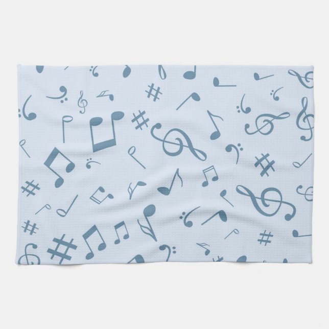 Music pattern kitchen towel (Horizontal)