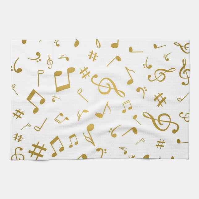 Music pattern kitchen towel (Horizontal)