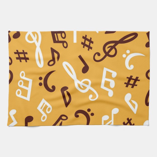 Music pattern kitchen towel (Horizontal)