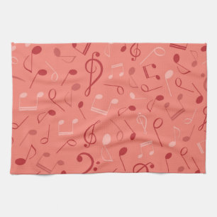 Music pattern kitchen towel