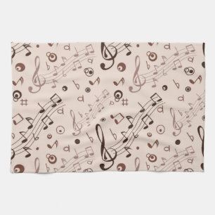 Music pattern kitchen towel