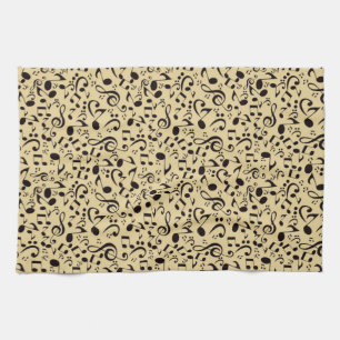Music pattern kitchen towel