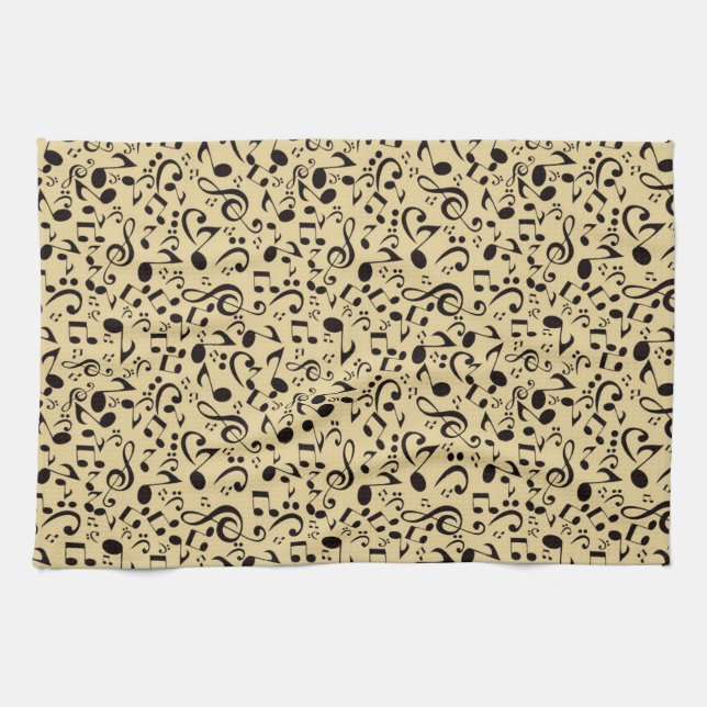 Music pattern kitchen towel (Horizontal)