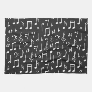 Music pattern kitchen towel