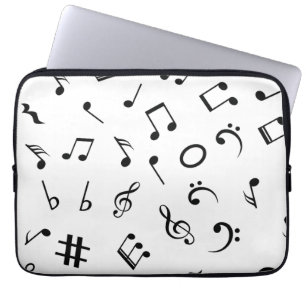 Music pattern laptop sleeve