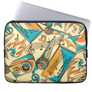 Music pattern laptop sleeve