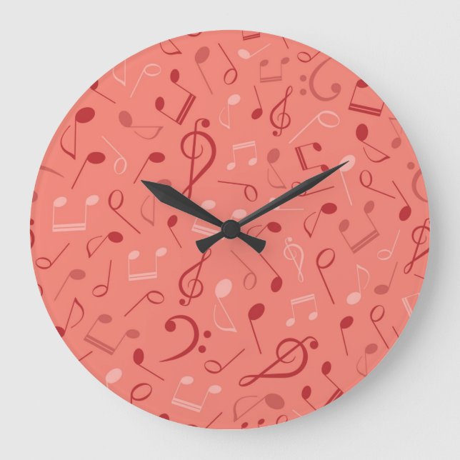 Music pattern large clock (Front)