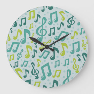 Music pattern large clock