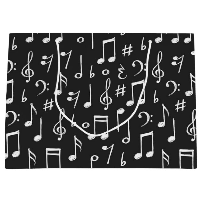 Music pattern large gift bag (Front)
