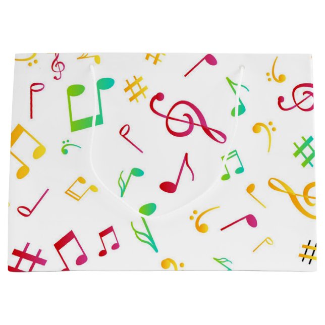 Music pattern large gift bag (Front)