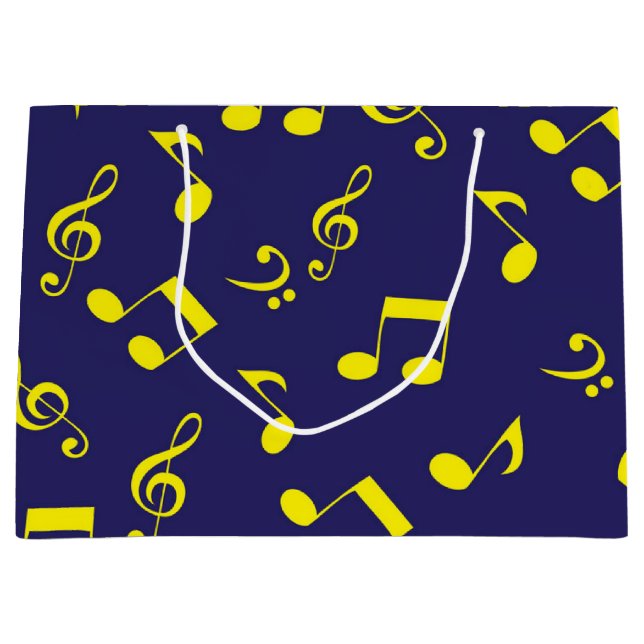 Music pattern large gift bag (Front)