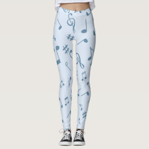 Music pattern leggings
