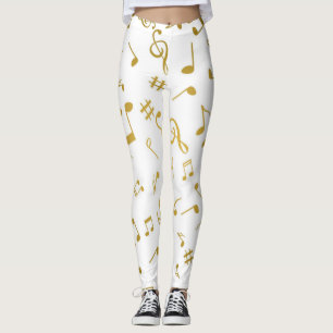 Music pattern leggings