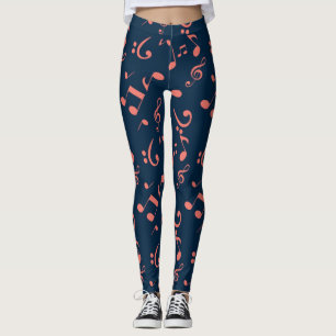 Music pattern leggings