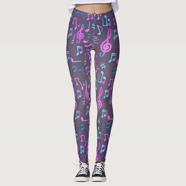 Music pattern leggings (Front)