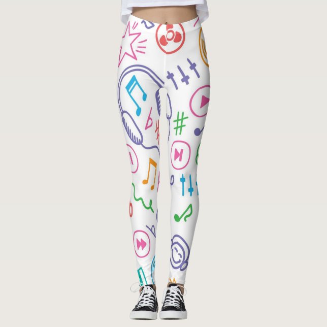 Music pattern leggings (Front)