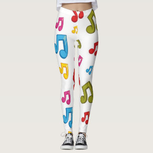 Music pattern leggings