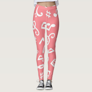 Music pattern leggings