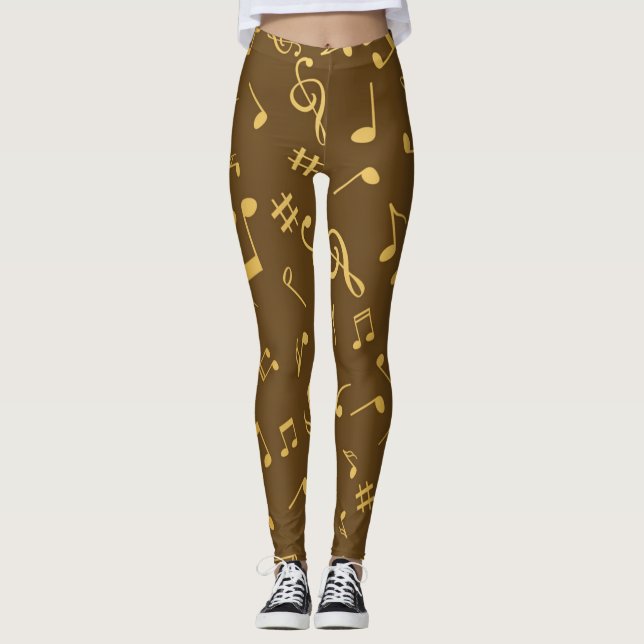 Music pattern leggings (Front)