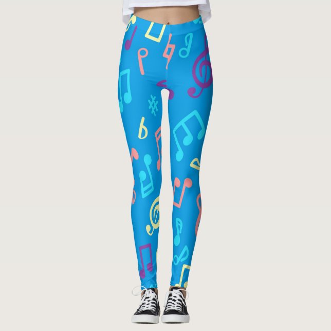 Music pattern leggings (Front)