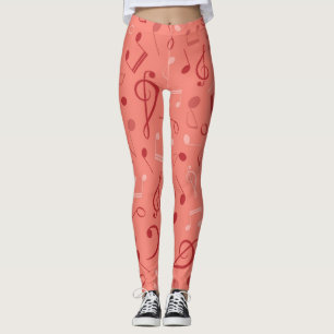 Music pattern leggings