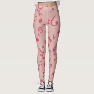 Music pattern leggings