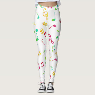 Music pattern leggings