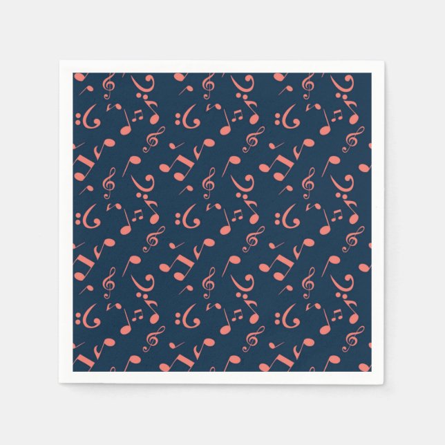 Music pattern napkin (Front)