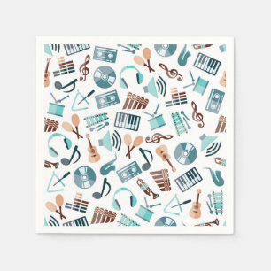 Music pattern napkin