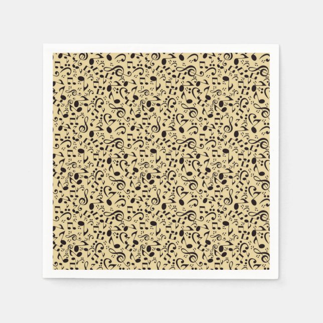 Music pattern napkin (Front)